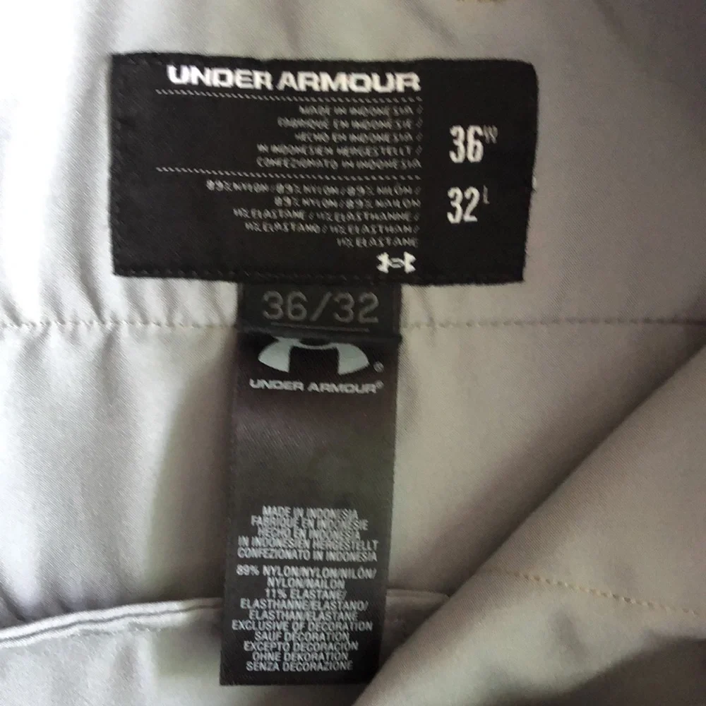 Under Armour Tan Performance Nylon Men's Pants Size 36 x 32